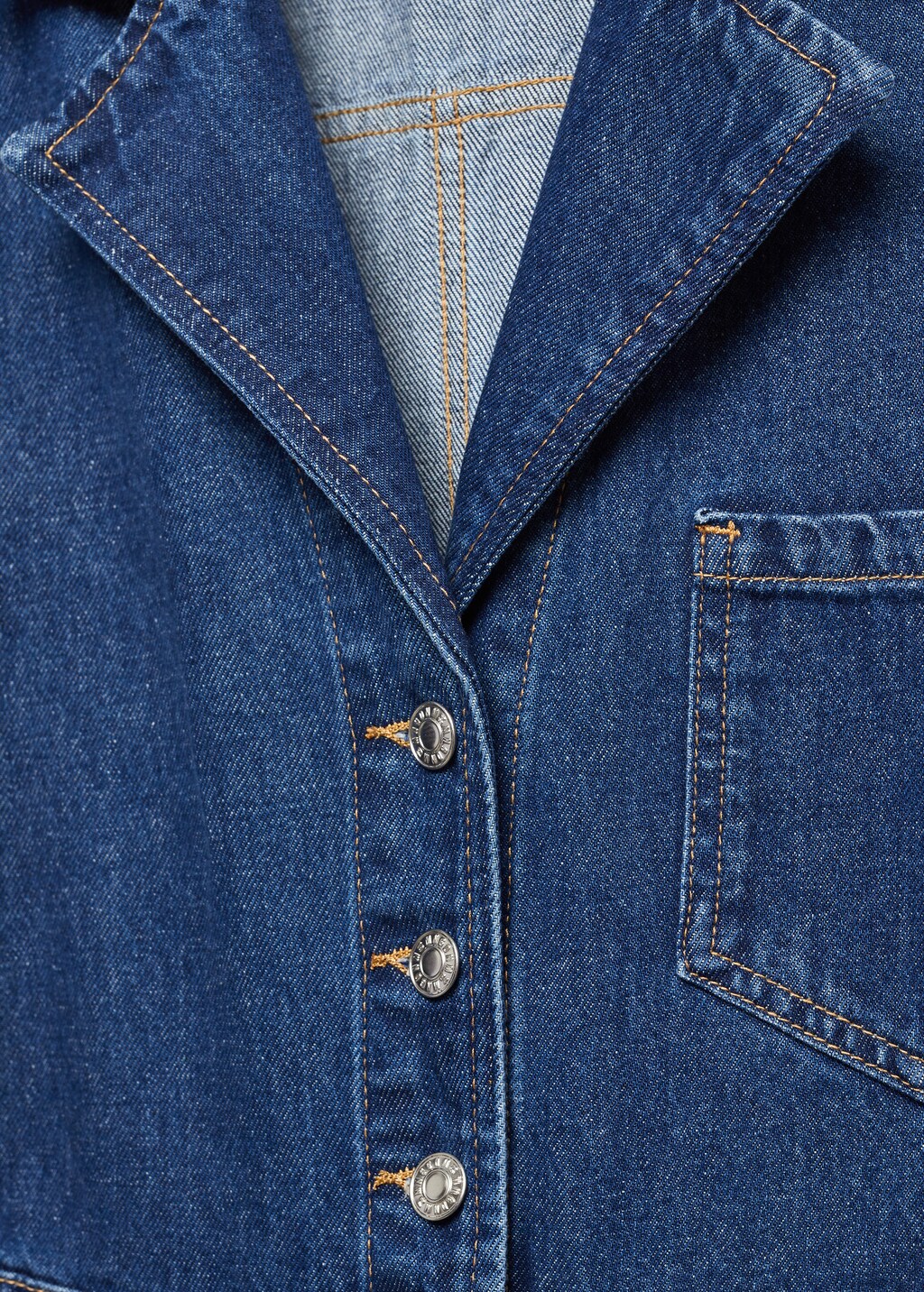 Jeans-Jumsuit mit Reverskragen - Detail des Artikels 8