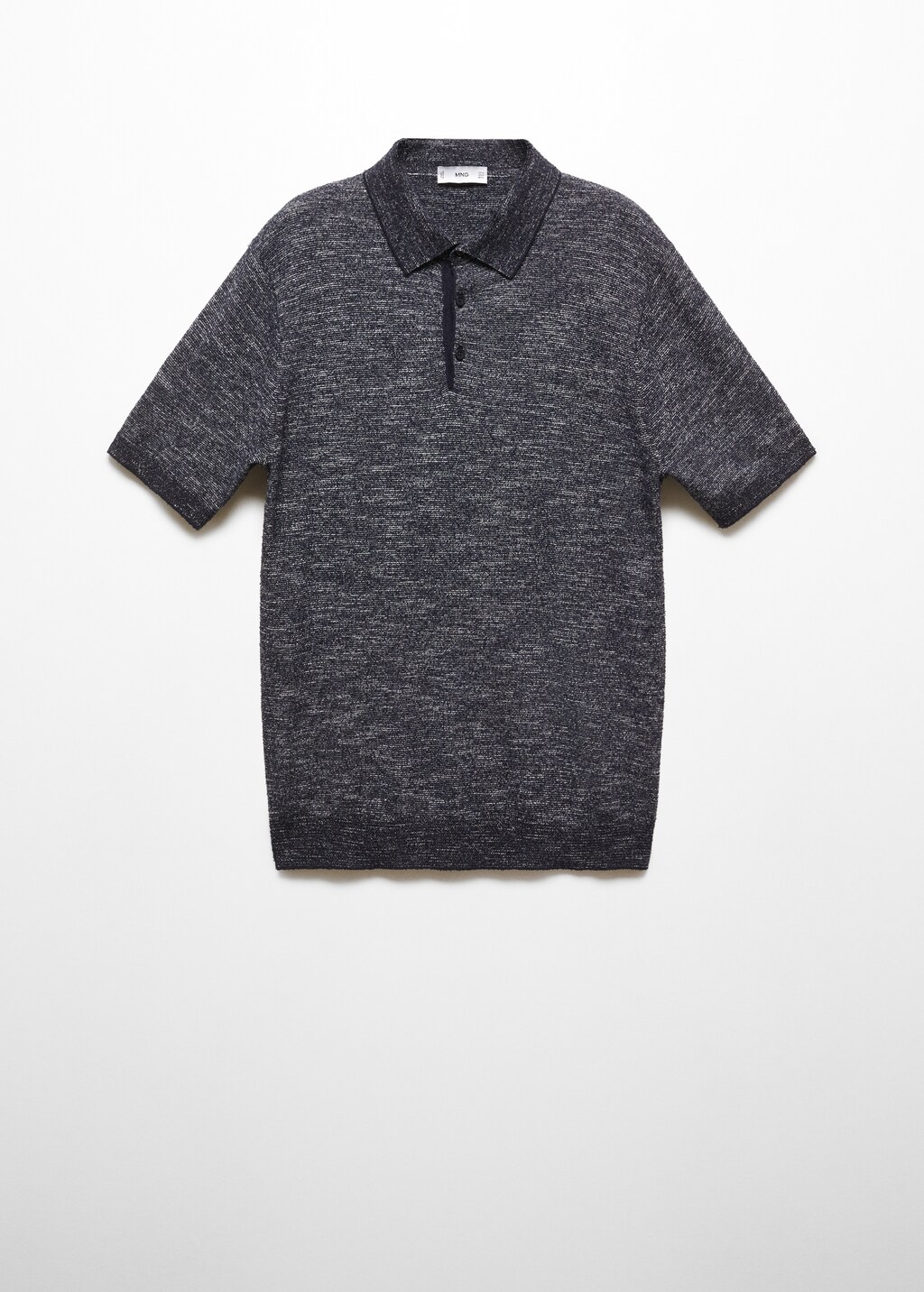 Flecked knit cotton polo - Article without model