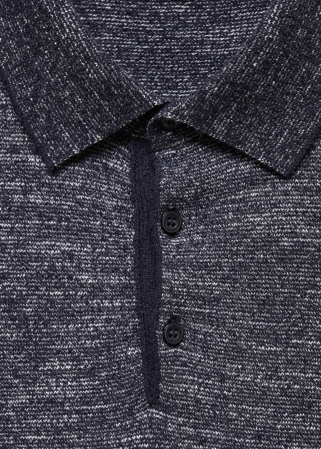 Flecked knit cotton polo - Details of the article 8