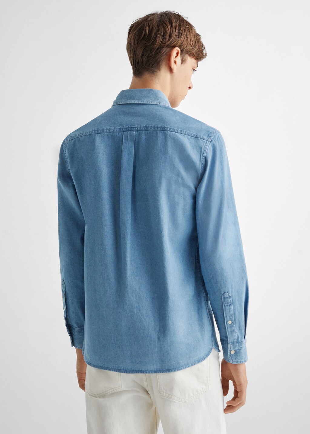 Cotton denim shirt - Reverse of the article