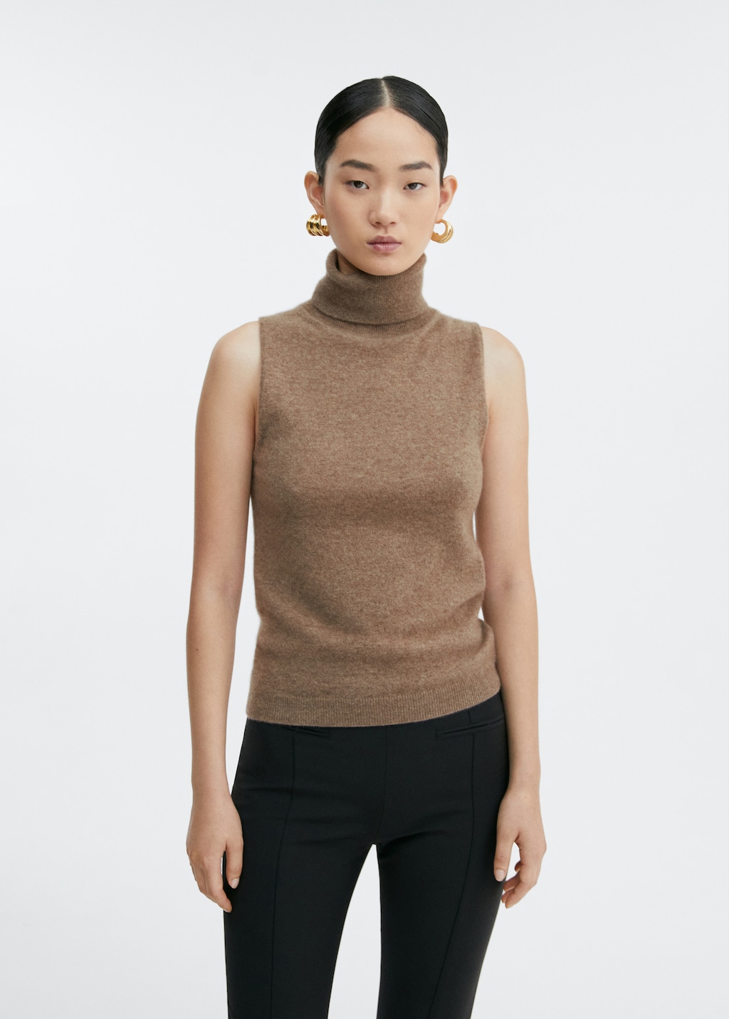 Turtleneck cashmere top - Medium plane