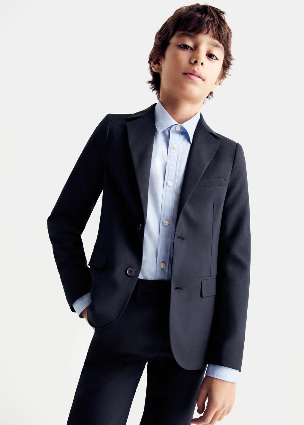 Slim-fit suit blazer - Medium plane