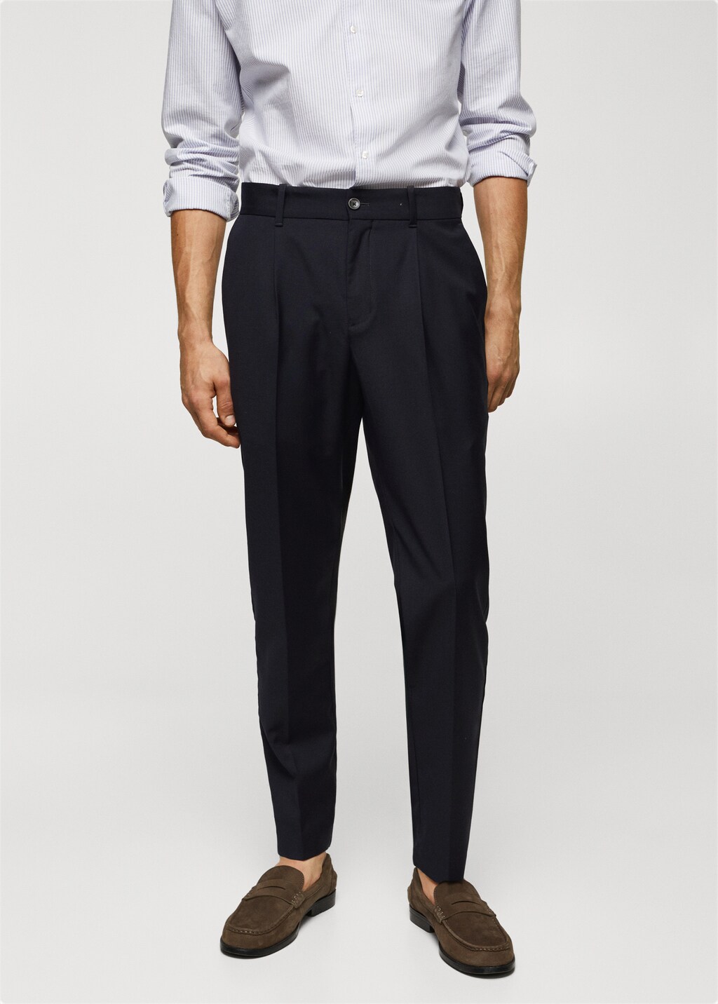 Virgin wool pleated trousers - Medium plane