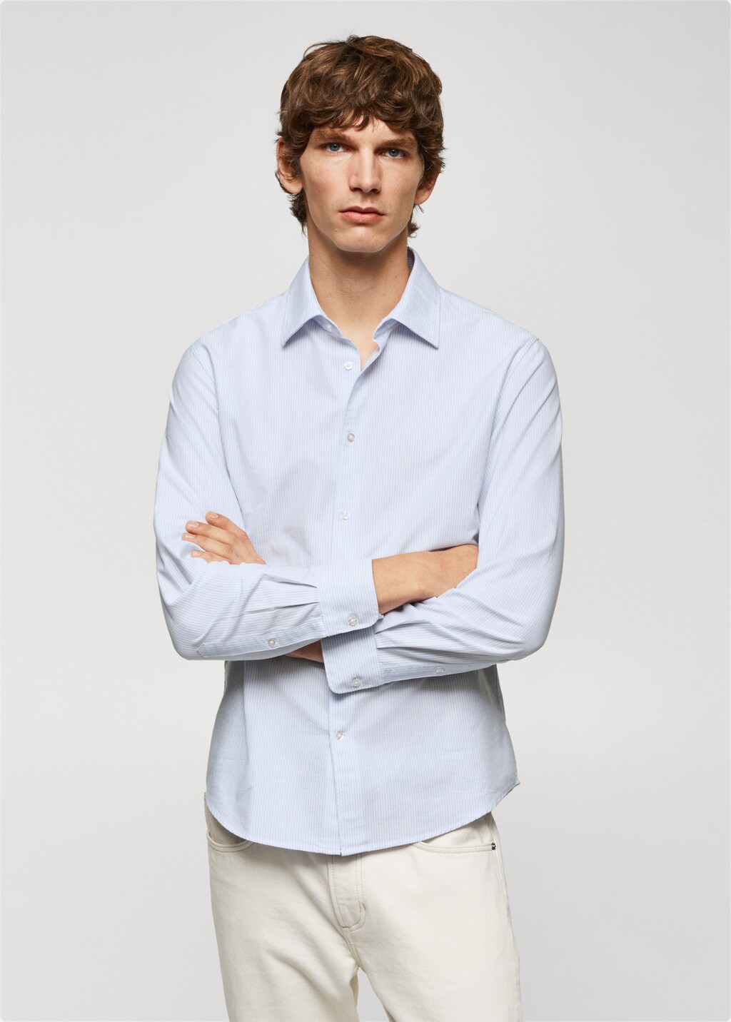 Slim fit Oxford cotton shirt - Medium plane