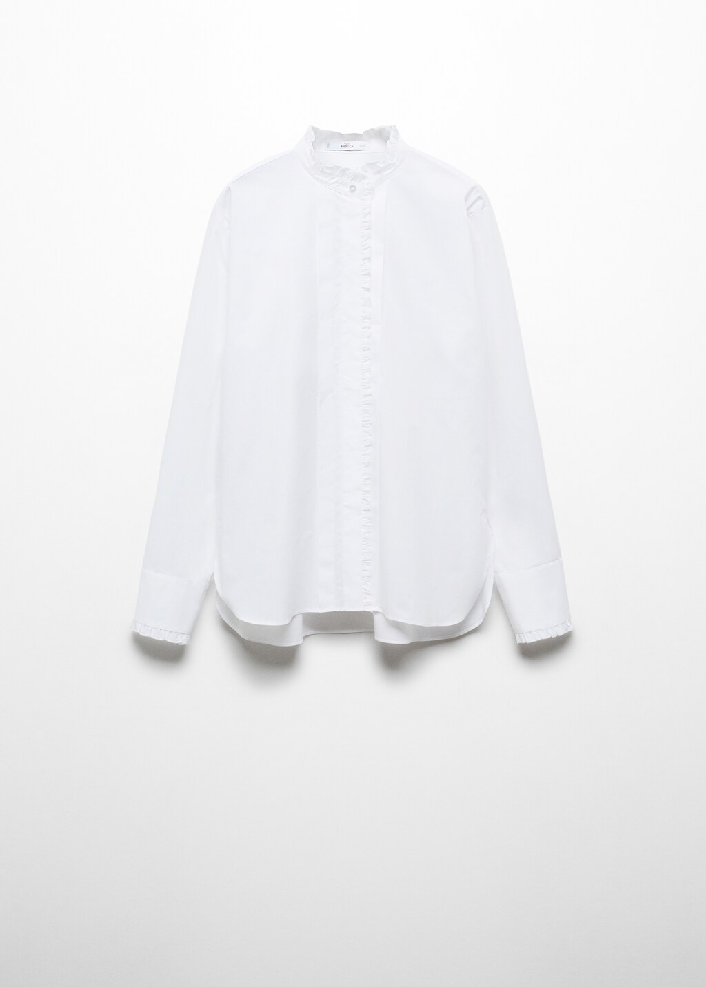 Shirt with frilly trim - Article without model