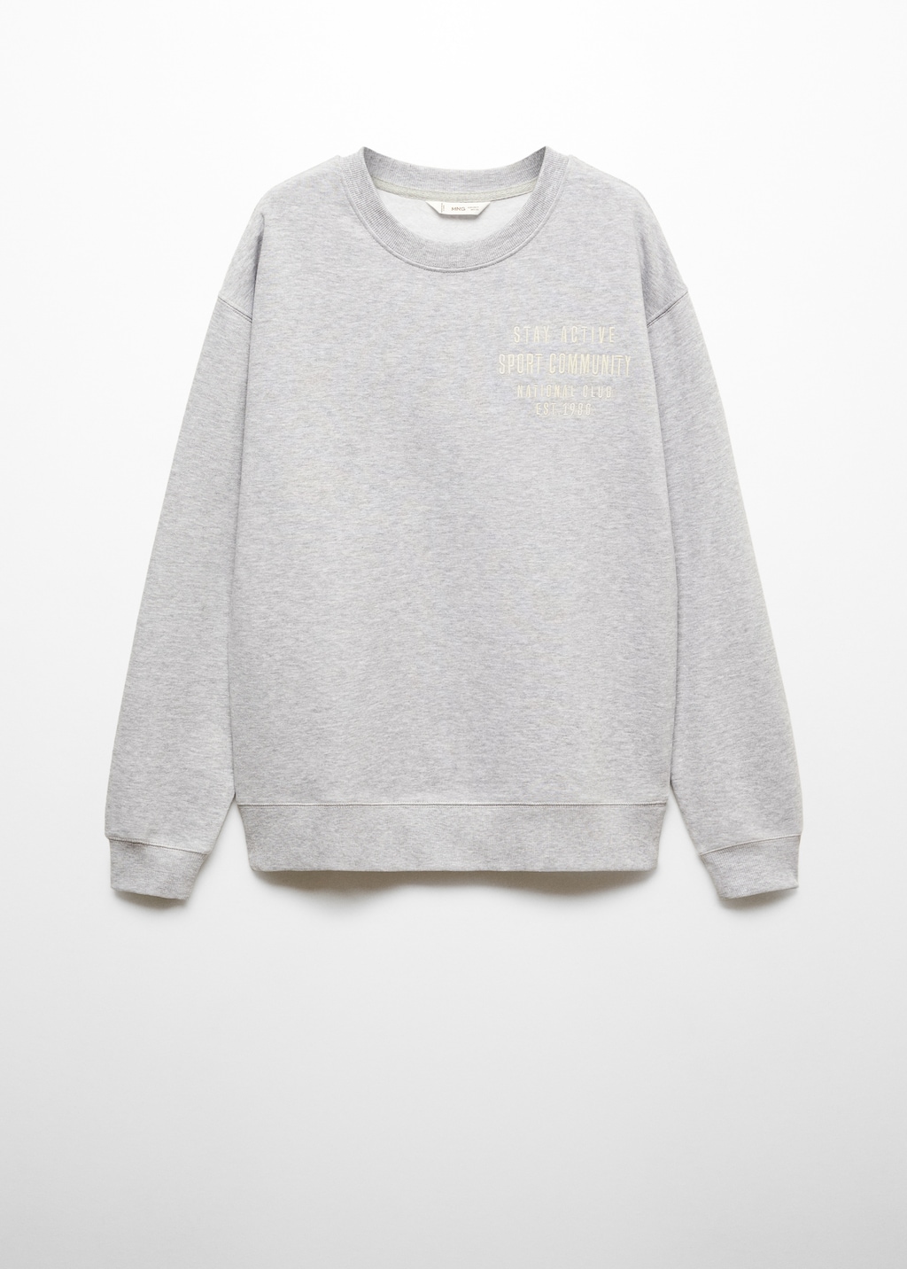 Printed message sweatshirt - Article without model