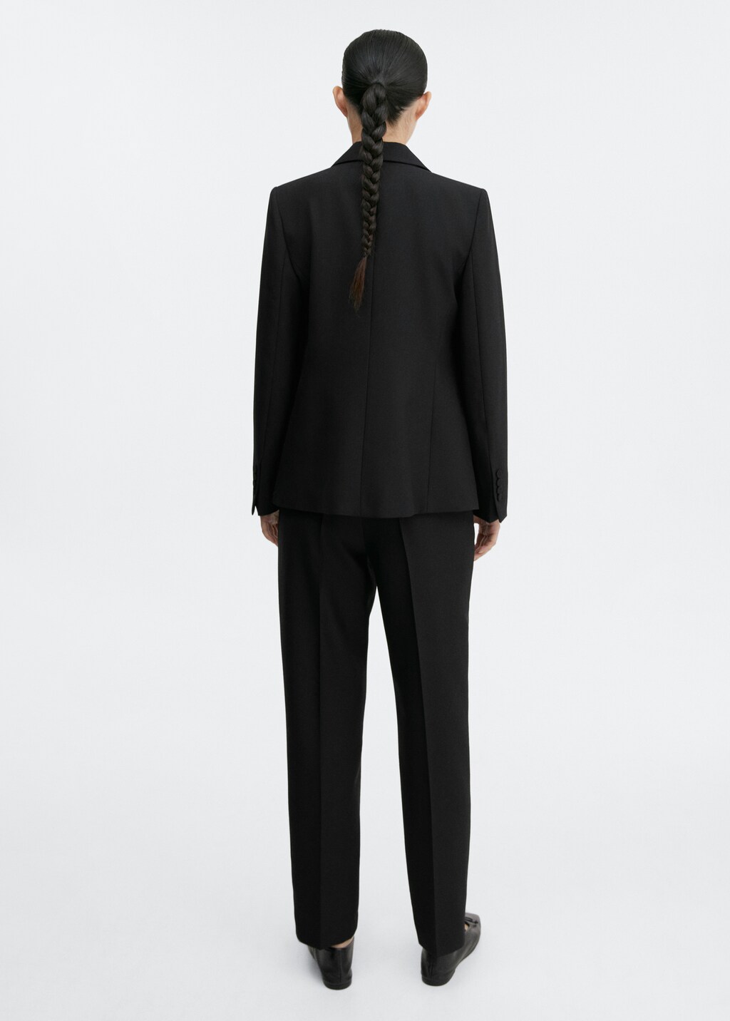 Straight wool suit pants - Reverse of the article