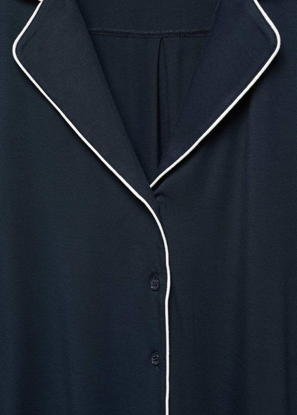 Pajama shirt with contrast piping - Details of the article 8