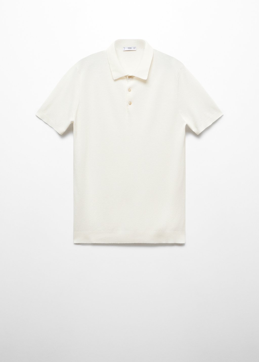 Structured knit cotton polo - Article without model