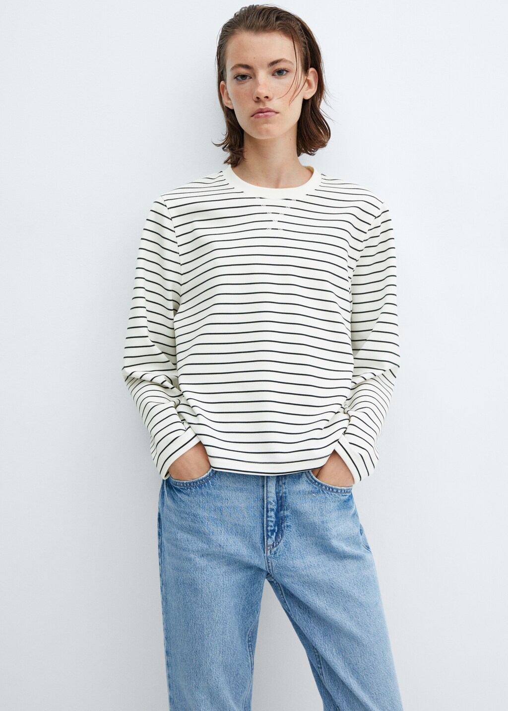 Striped sweatshirt - Medium plane