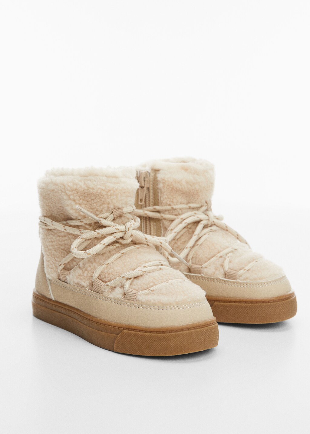 Shearling lace boots - Medium plane