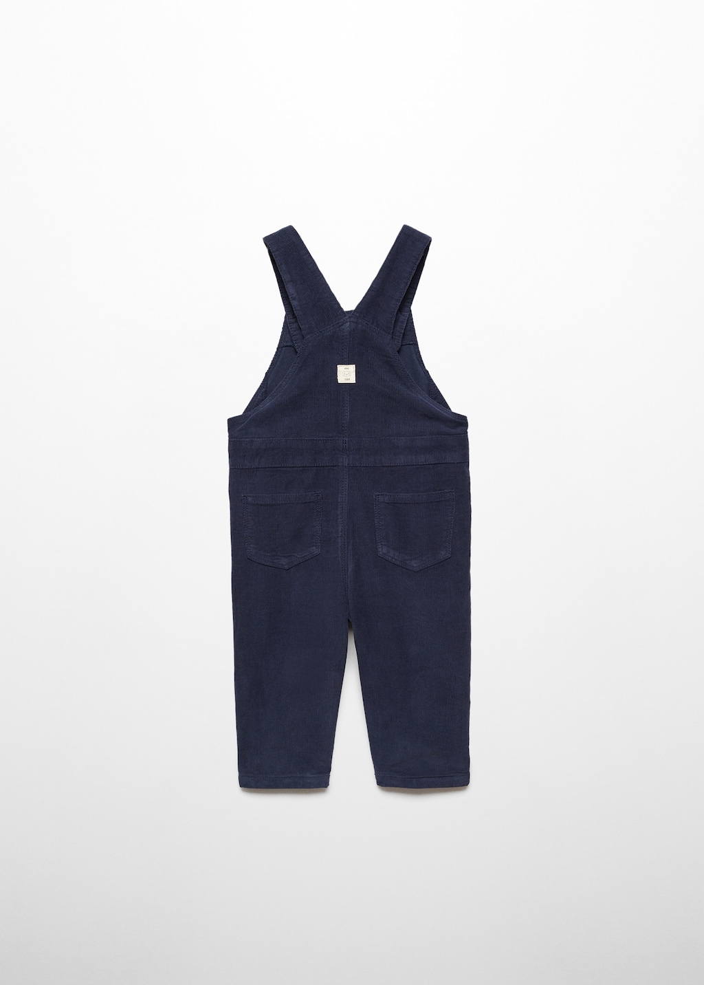 Long corduroy dungarees - Reverse of the article