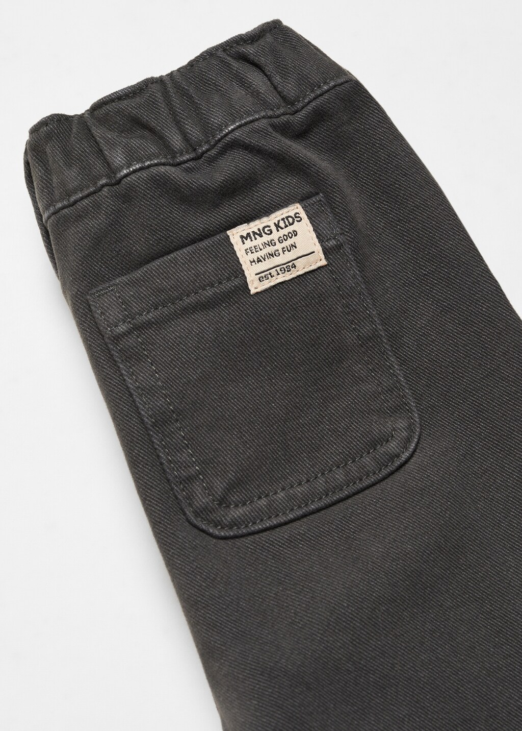 Straight-fit trousers with elastic waist - Details of the article 0