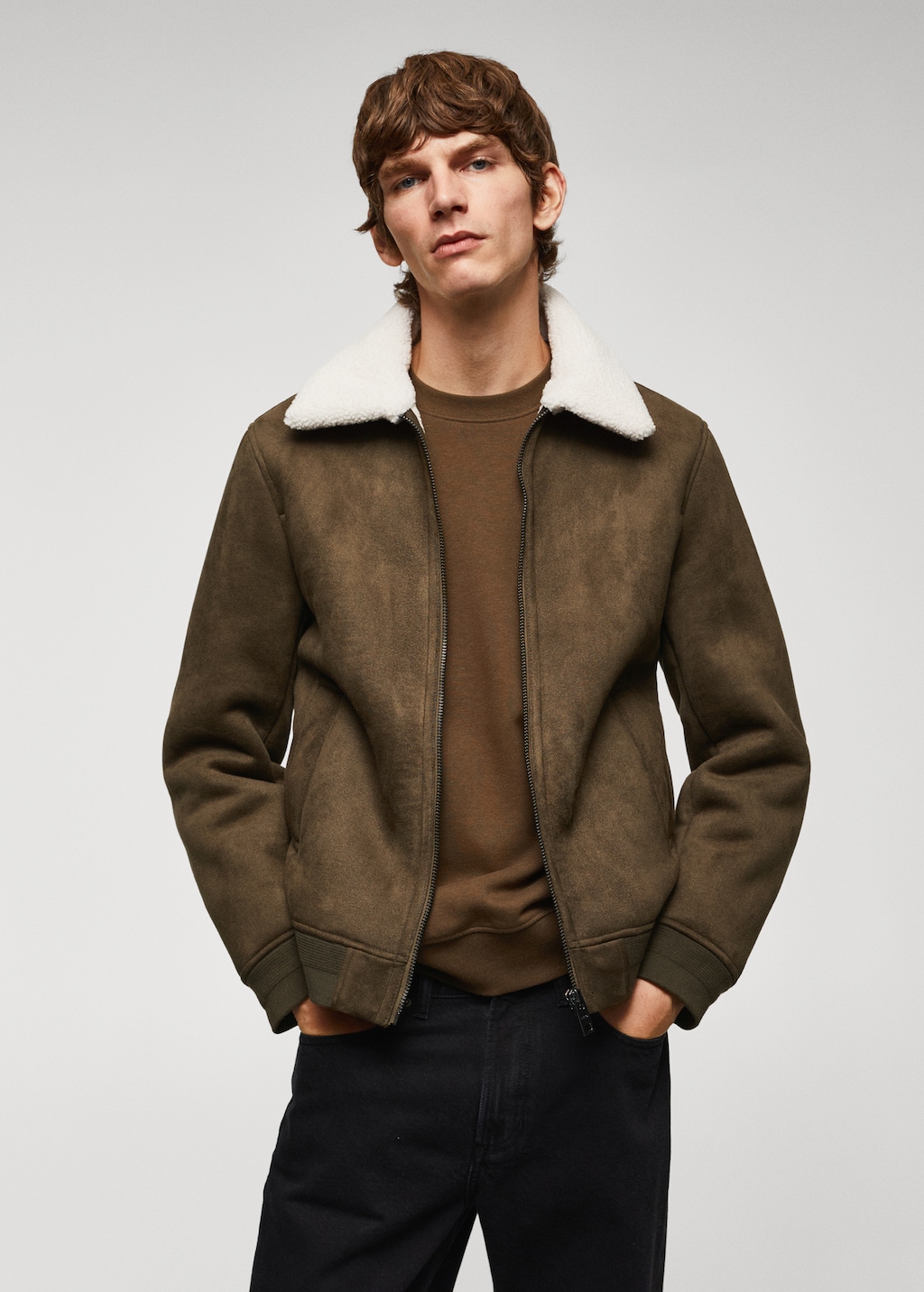 Shearling lined jacket