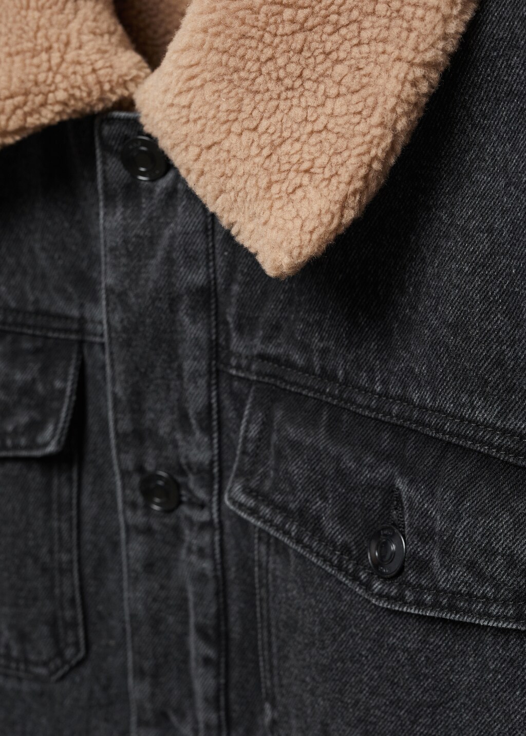 Shearling denim jacket - Details of the article 8