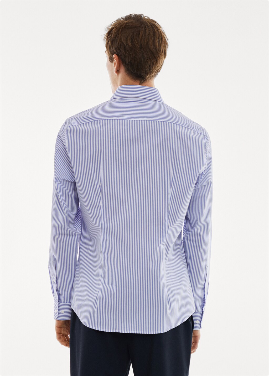 Chemise slim-fit rayures tissu stretch - Verso de l’article