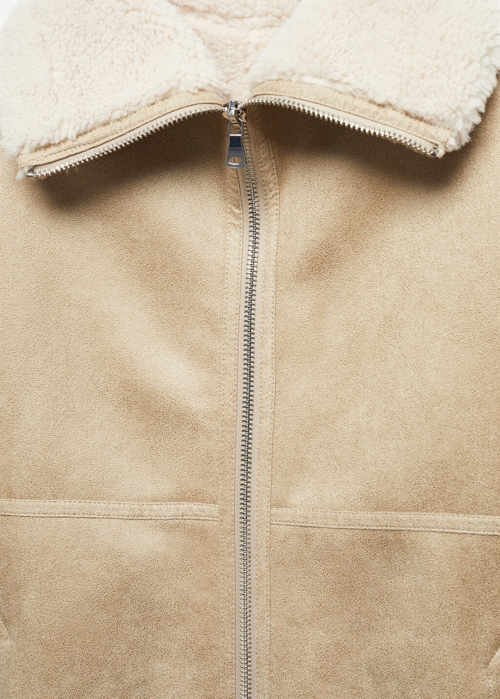 Shearling-lined coat with zip - Details of the article 8