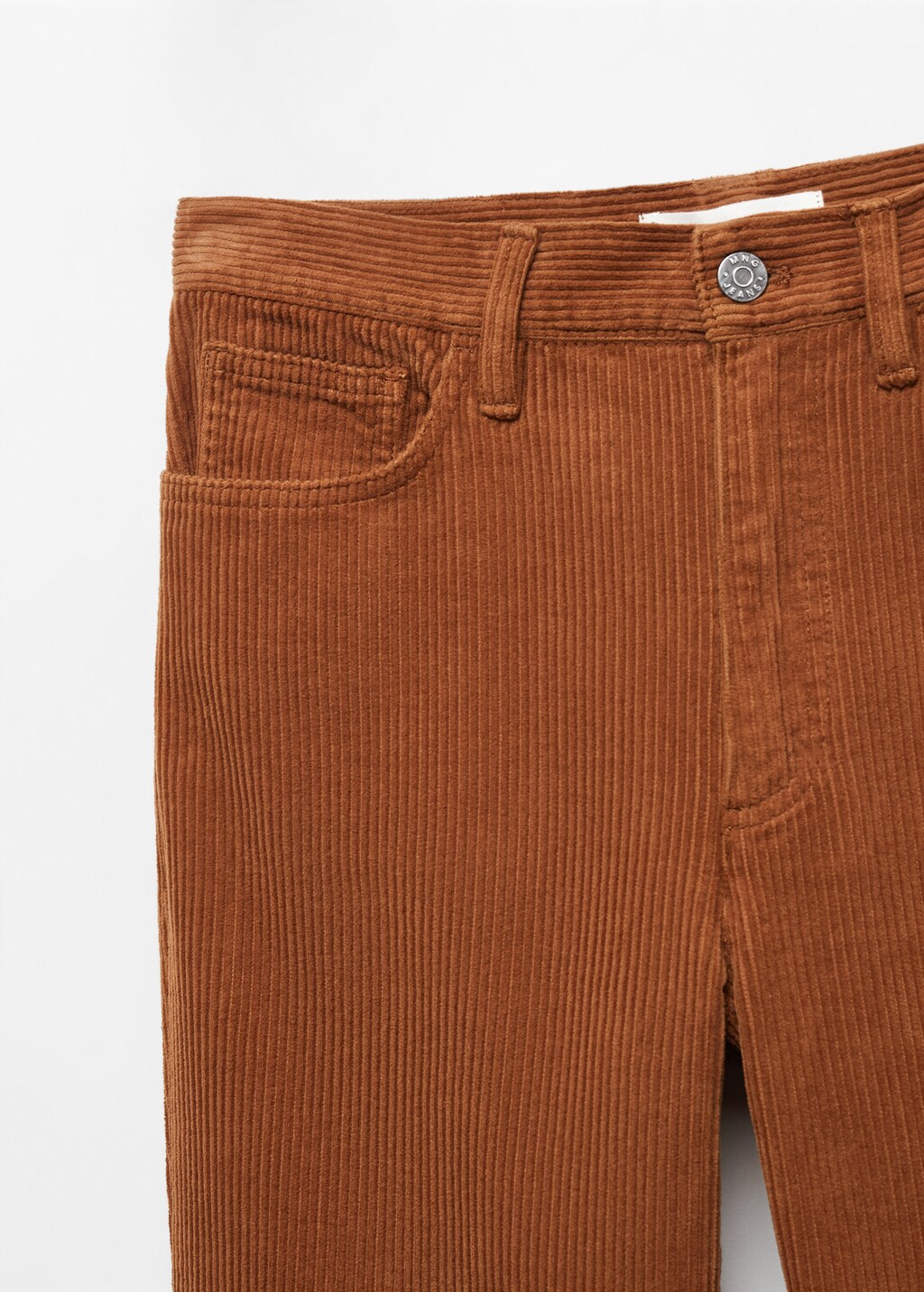 Corduroy rechte mid-rise broek - Detail van het artikel 8