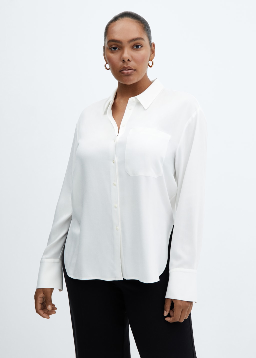 Camisa blanca mango outlet online