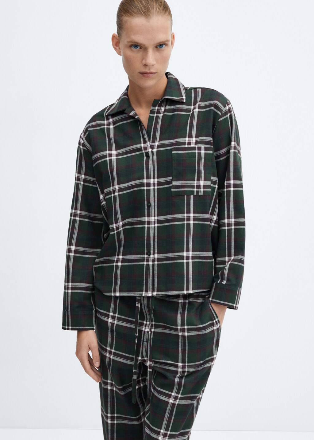 Flannel cotton pyjama shirt - Medium plane