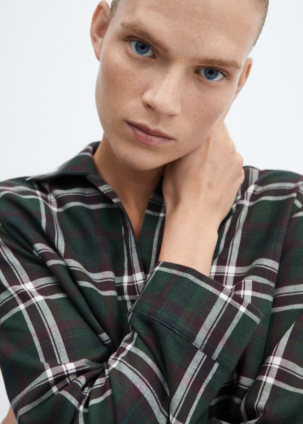 Flannel cotton pyjama shirt - Details of the article 1