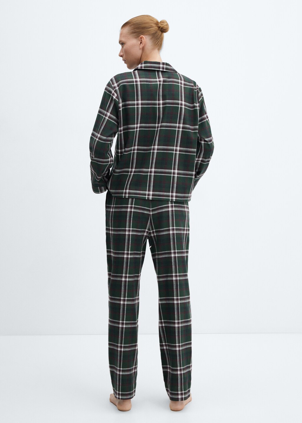 Flannel cotton pyjama shirt - Reverse of the article