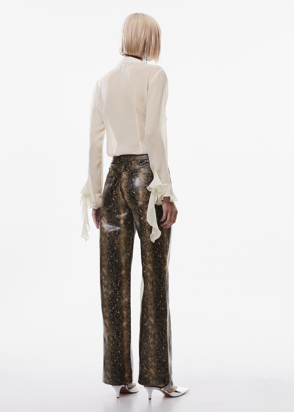 Snake print trousers - Reverse of the article