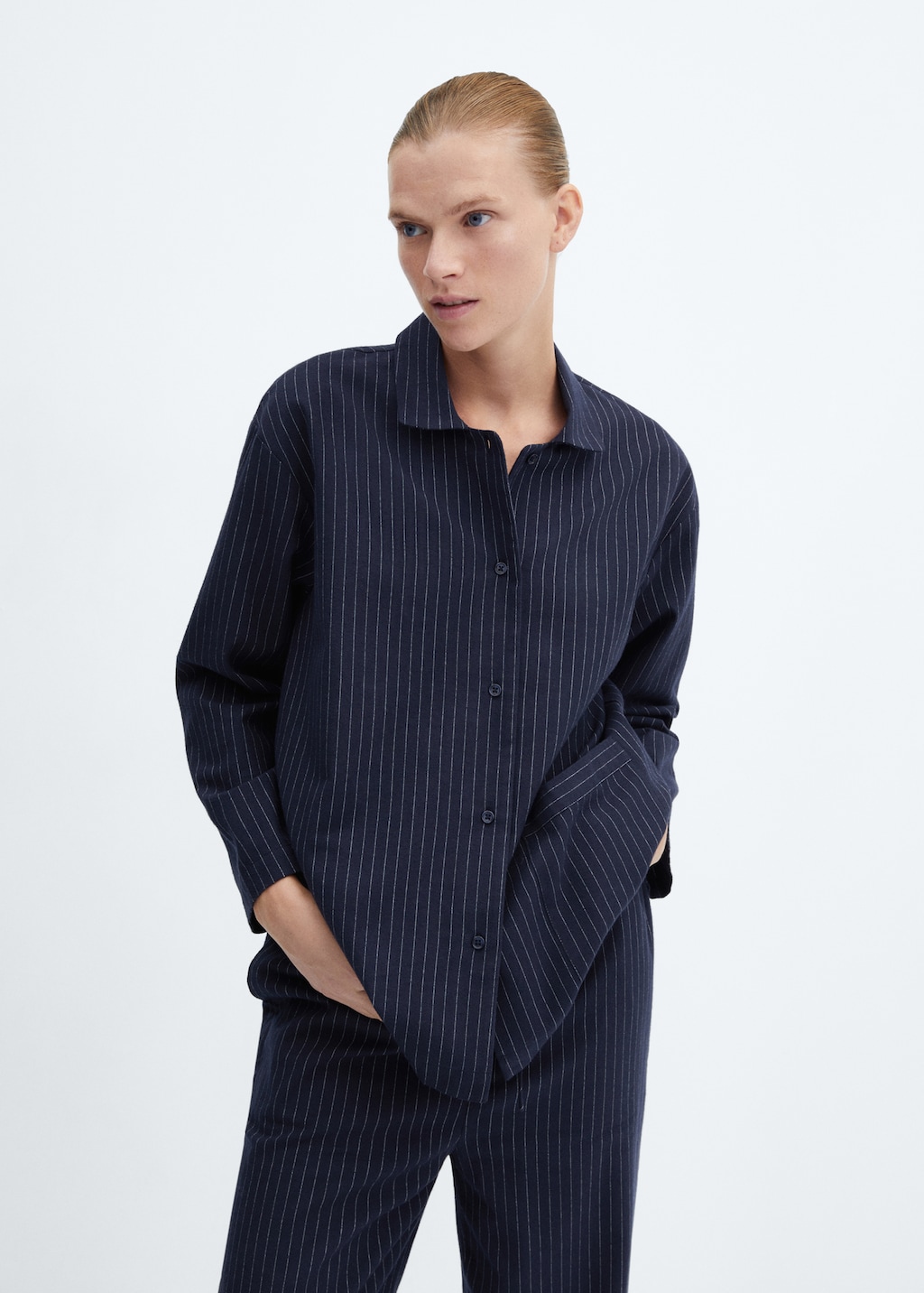 Striped pyjama shirt - Medium plane