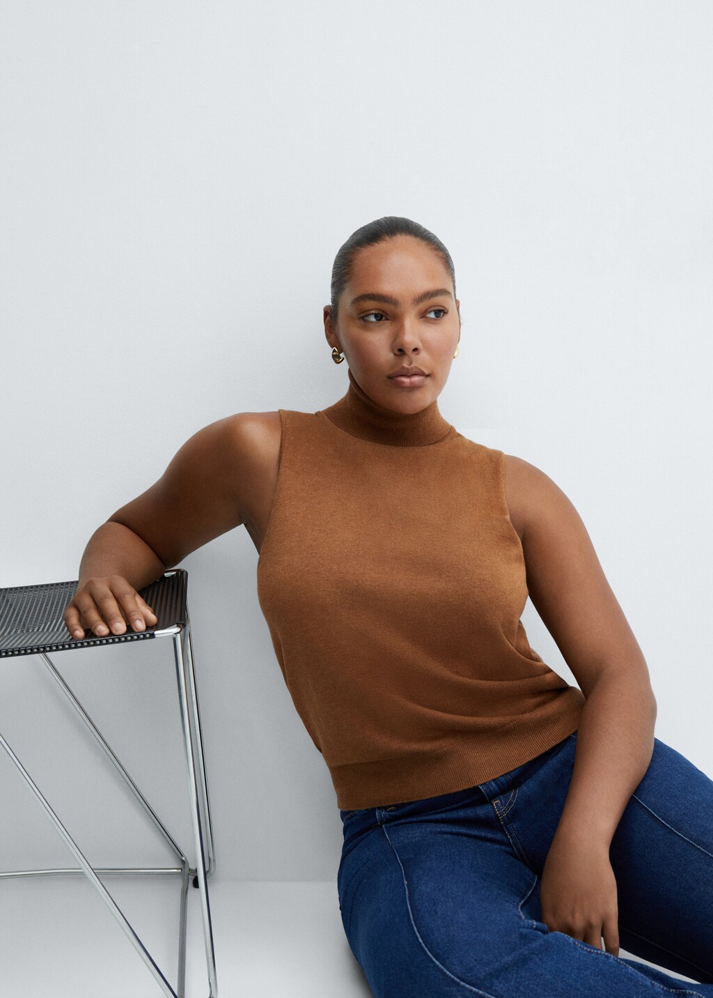 Turtleneck knitted top - Details of the article 4