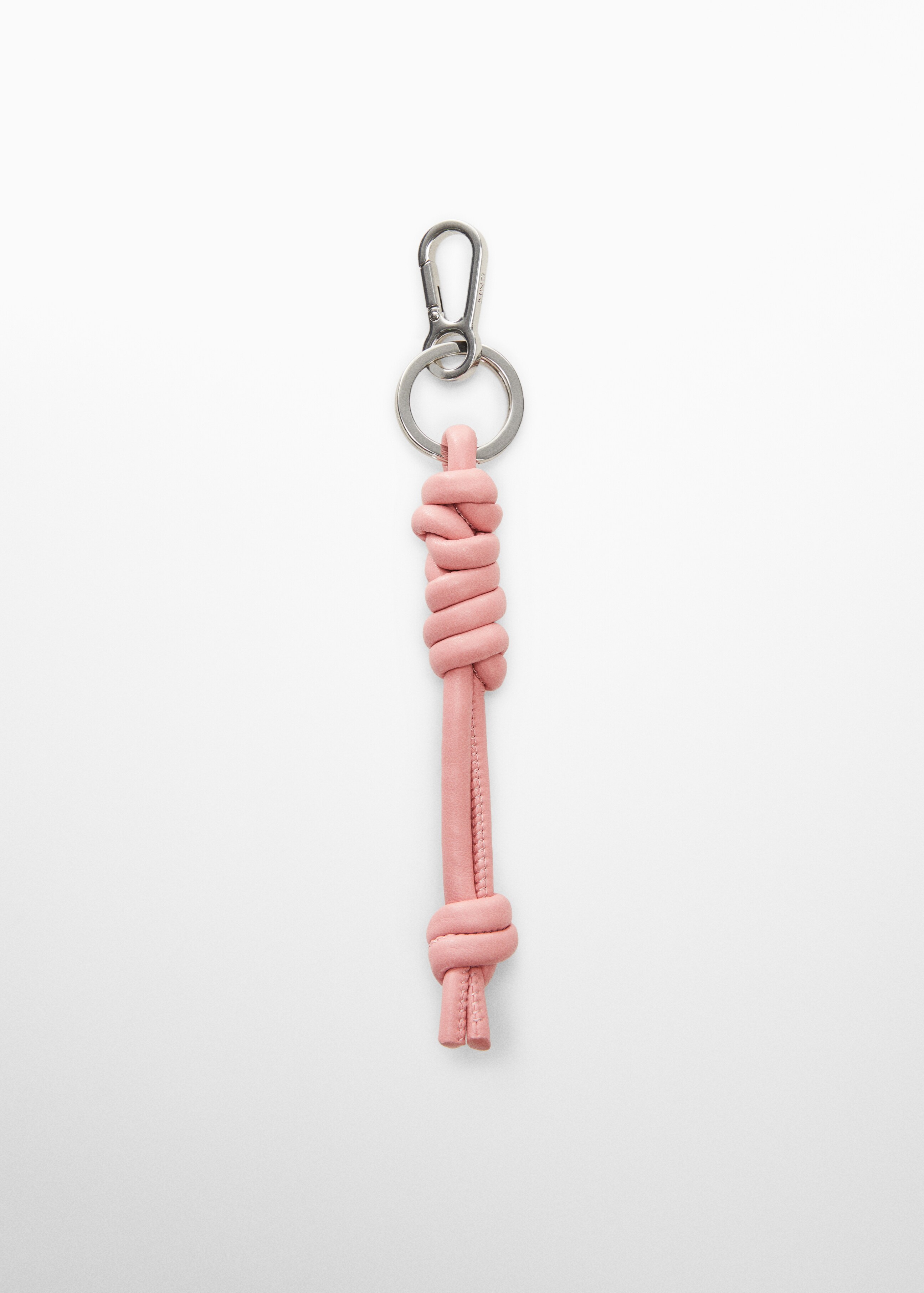Leather-effect keychain with knot - Article without model