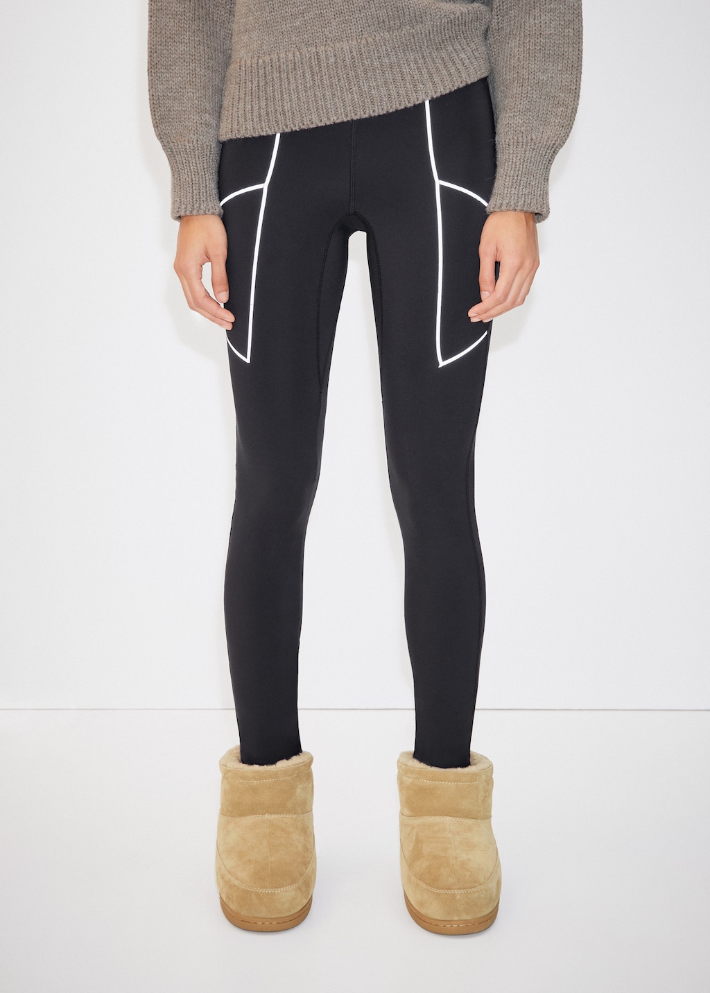 Leggings with zipped hem  - Medium plane