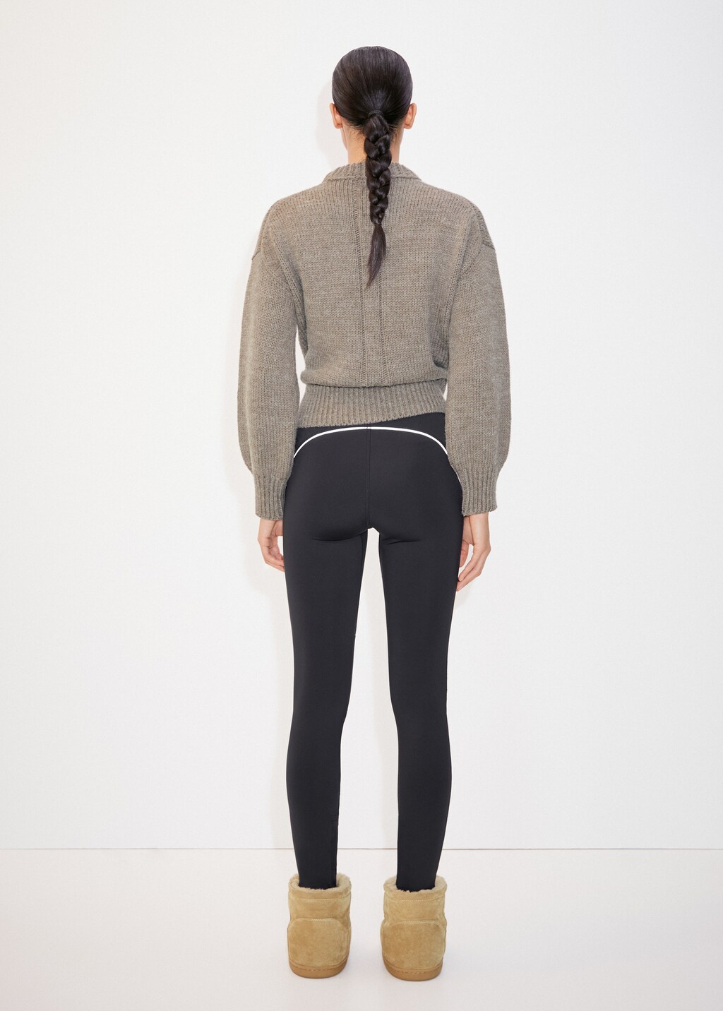 Leggings with zipped hem  - Reverse of the article