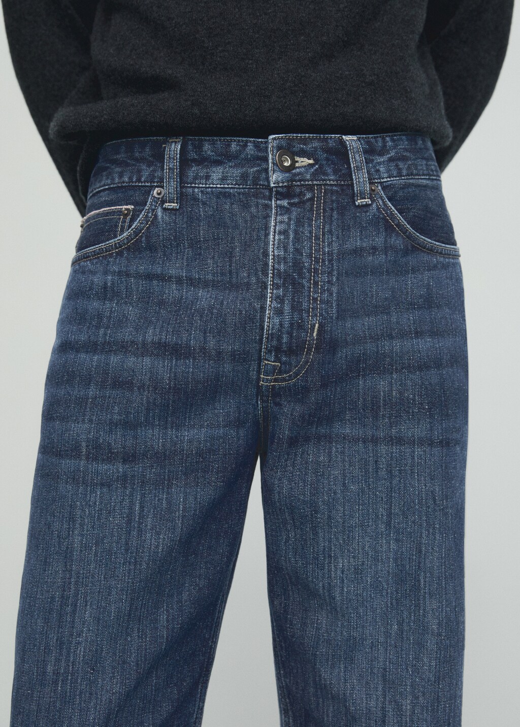 Straight-fit selvedge jeans  - Details of the article 1