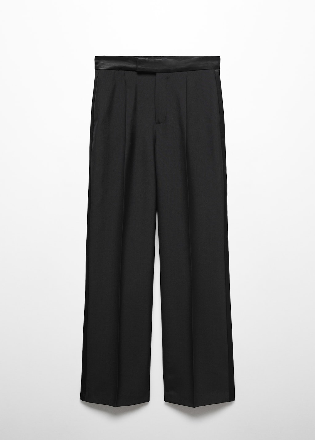 Satin-waist wool trousers - Article without model