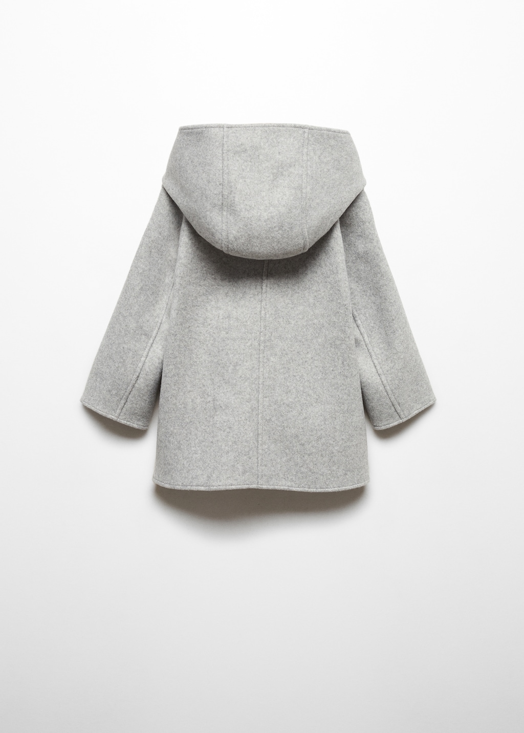 Hooded button coat - Reverse of the article