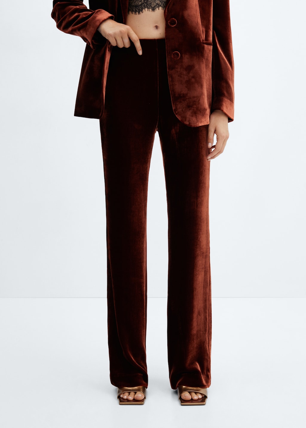 Velvet suit trousers - Medium plane