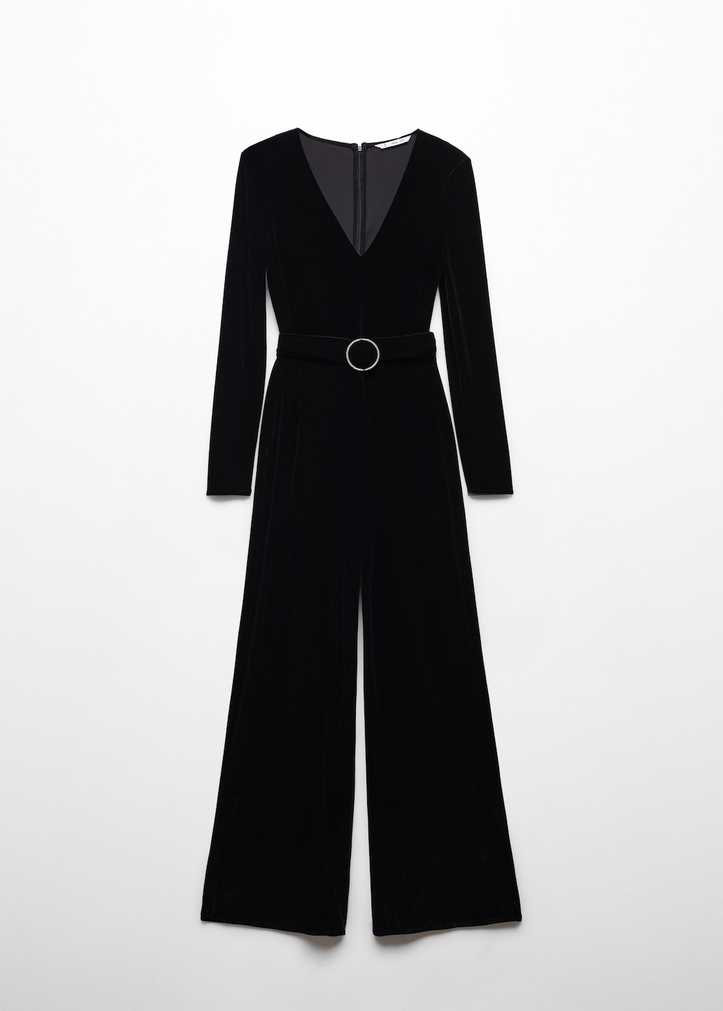 Velvet belt jumpsuit - Article without model