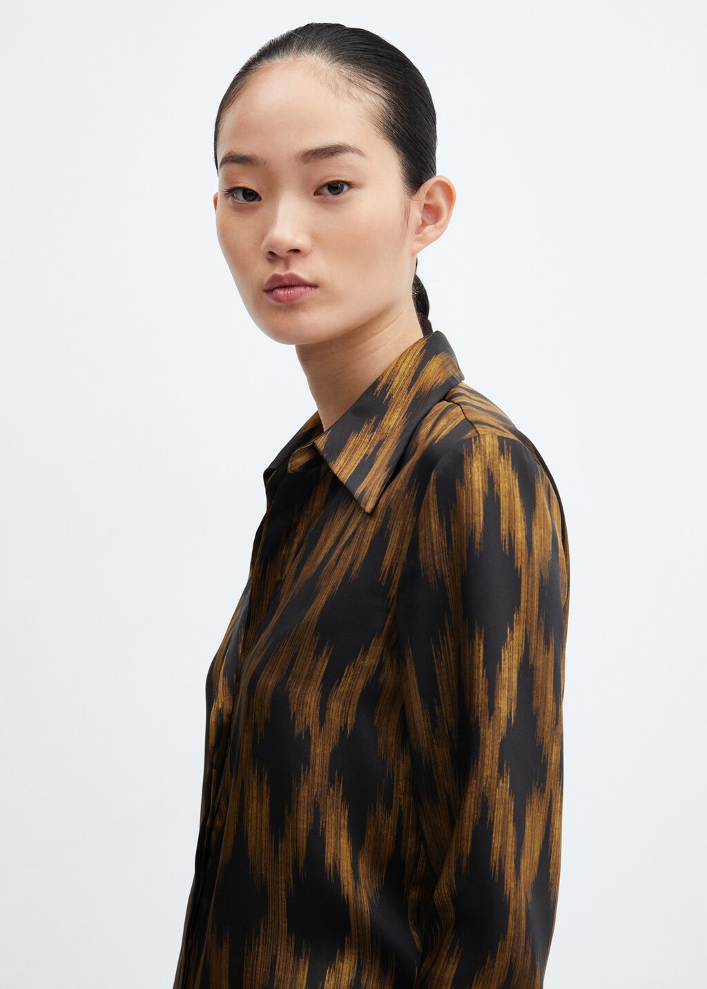 Satin print shirt - Details of the article 1