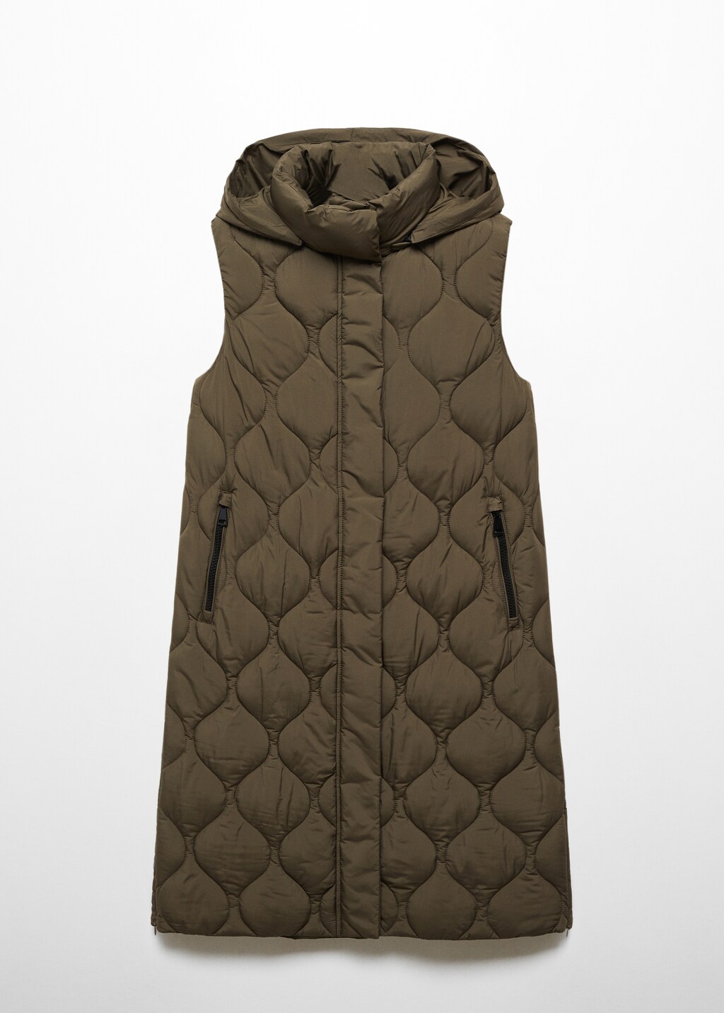 Long quilted gilet - Article without model