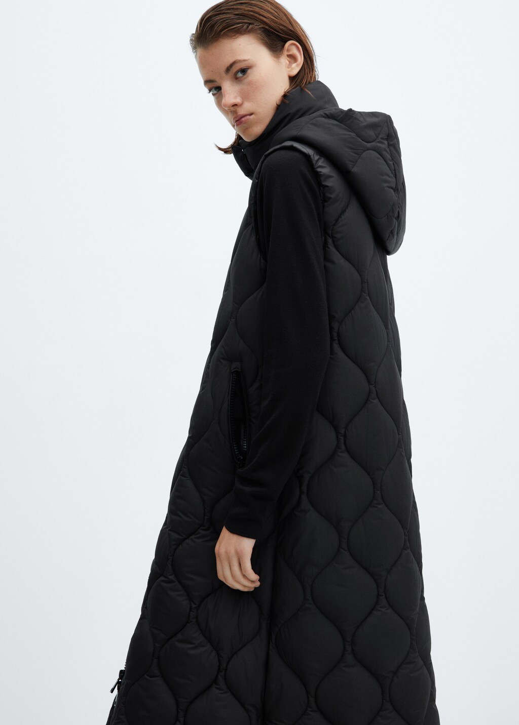 Long quilted vest - Details of the article 2