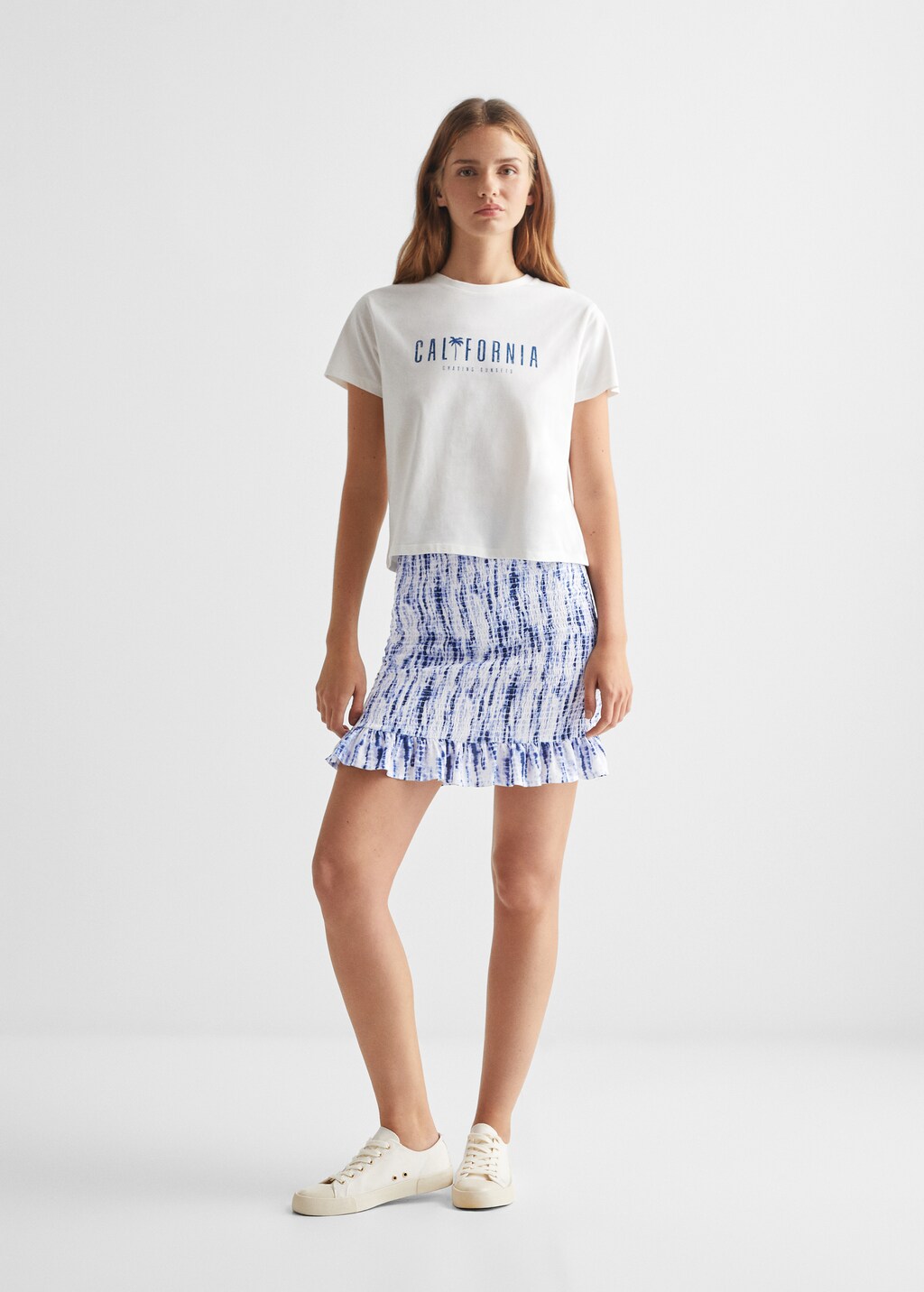 Printed pleated skirt - General plane