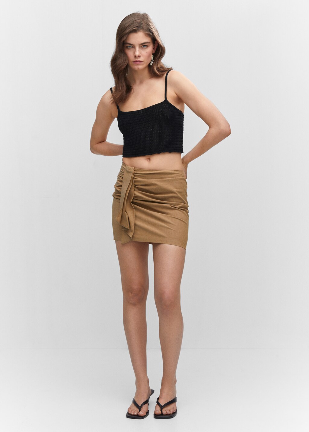 Ruched details skirt - General plane