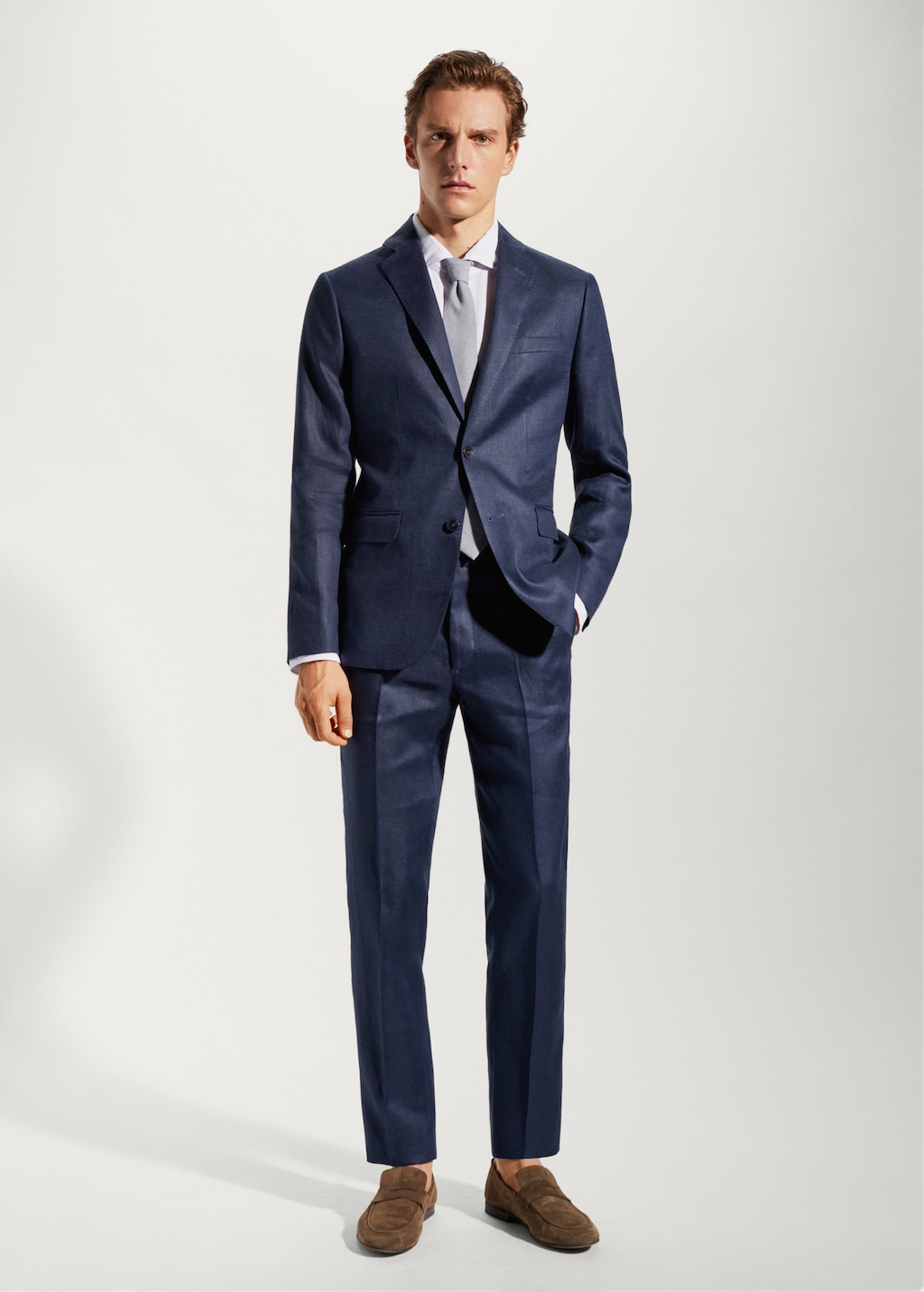 Blazer suit 100% linen - General plane