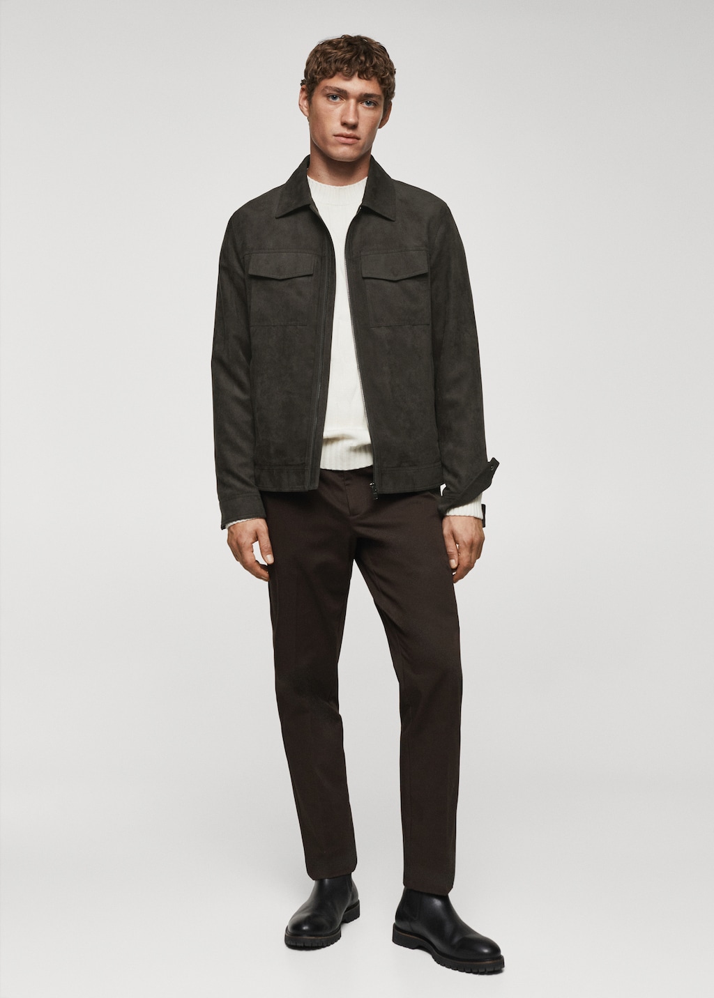 Suede effect jacket - General plane