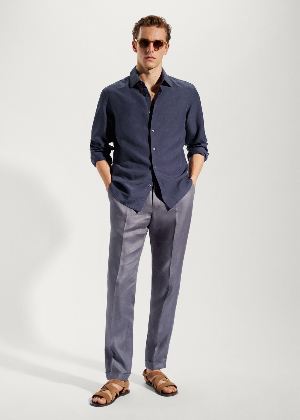 Light tencel-linen shirt - General plane