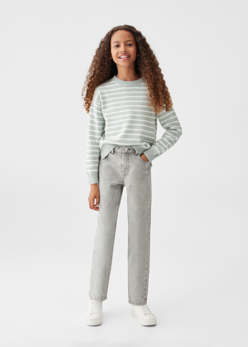 Cotton mom-fit jeans - General plane