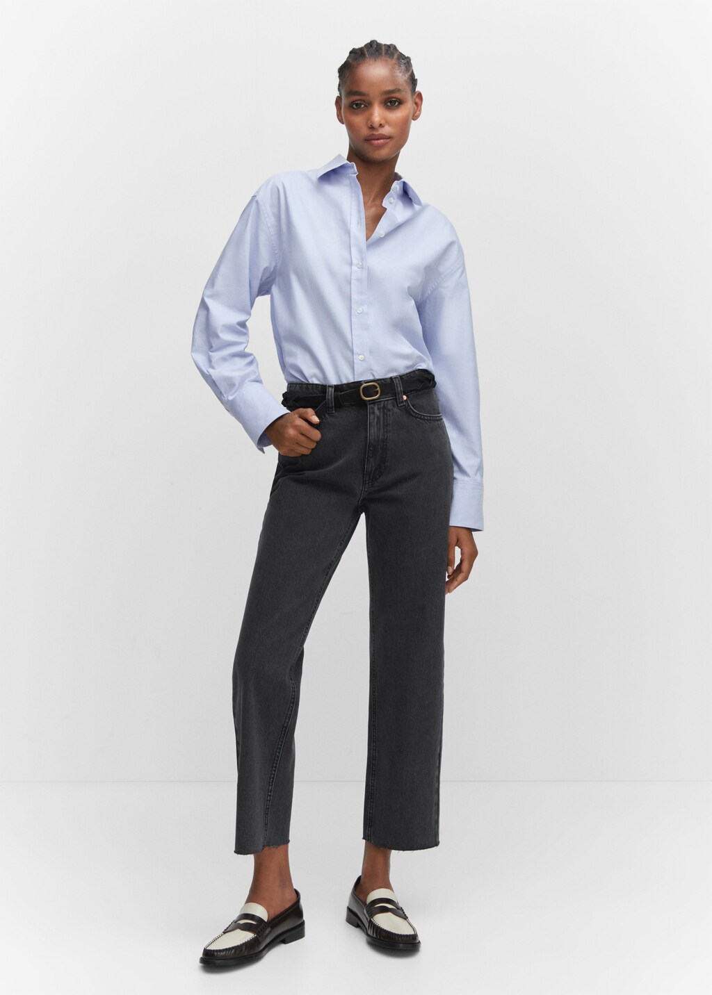 Straight-fit cropped jeans - General plane