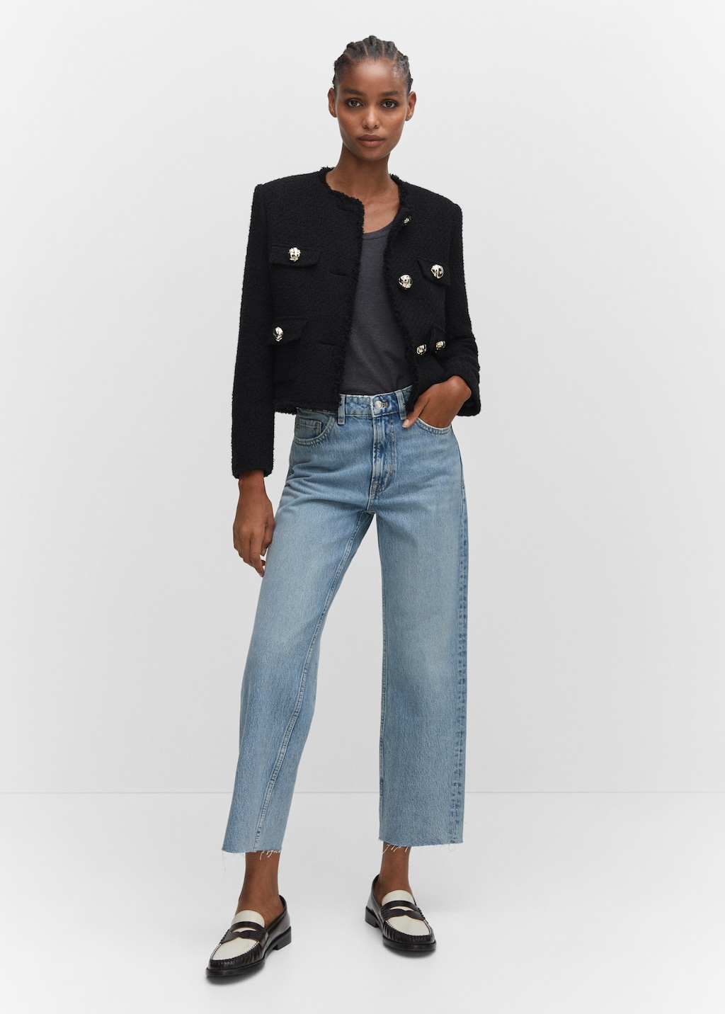 Rechte crop jeans - Overzichtstekening