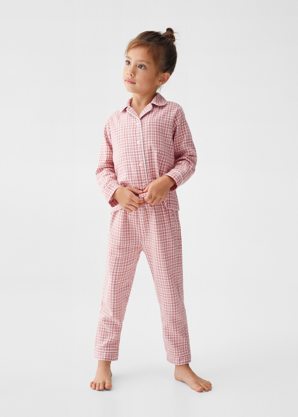 Checked cotton pyjamas - General plane