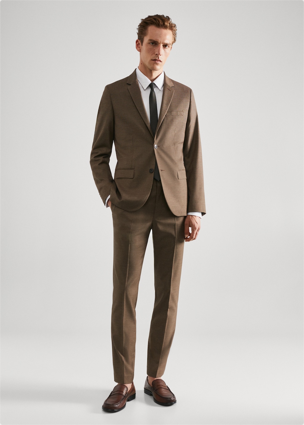 Super slim-fit suit jacket in stretch fabric - General plane